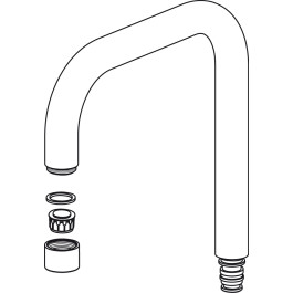 Ideal Standard Rohrauslauf-Set U200mm, Chrom B961132AA