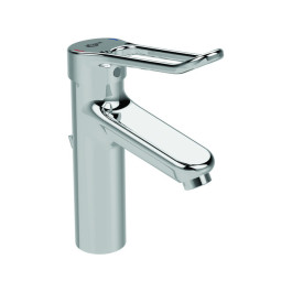Ideal Standard Ceraplus 2 Waschtischarmatur Grande mit Bügelgriff mit Ablaufgarnitur chrom, Ausladung 123mm BC103AA