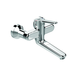 Ideal Standard Ceraplus 2 Wand-Waschtischarmatur 230mm Chrom, Ausladung 230-249mm, absperrbaren S-Anschlüssen BC111AA