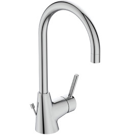 Ideal Standard Waschtischarmatur Ceraline, mit hohem Auslauf mit Ablaufgarnitur, Ausladung 160mm, Chrom BC195AA