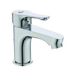 Ideal Standard Waschtischarmatur Alpha, mit Ablaufgarnitur aus Kunststoff, Ausladung 115mm, chrom BC486AA