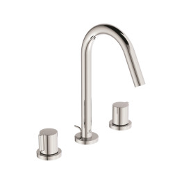 Ideal Standard 3-Loch Waschtischarmatur JOY mit Ablaufgarnitur, Ausladung 127mm, Chrom BC783AA