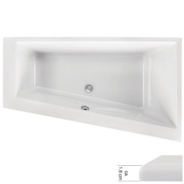 Belli Malibu Top Slim Raumspar-Badewanne L: 170 B: 100 H: 46,5cm 0020199007001