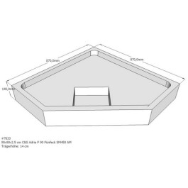 Belli Duschwannenträger für Adria F 90x90 SD93079