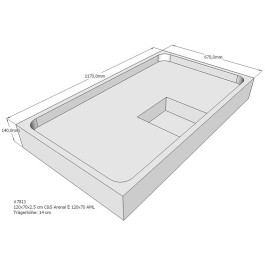 Belli Duschwannenträger für Arenal E 120x70cm SD93084