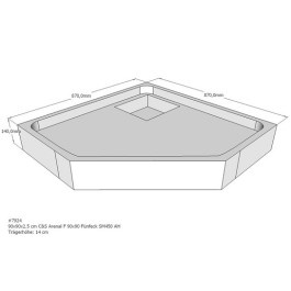 Belli Duschwannenträger für Arenal F 90x90cm SD94033