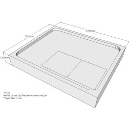 Belli Duschwannenträger für Flat E 90x75 SD94076