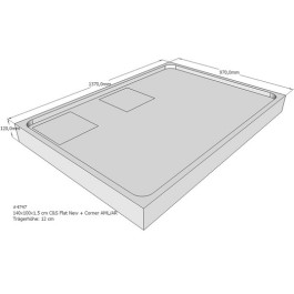 Belli Duschwannenträger für Flat E 140x100 SD94078