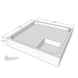 Belli Duschwannenträger für Tia E 80x80 SD94090
