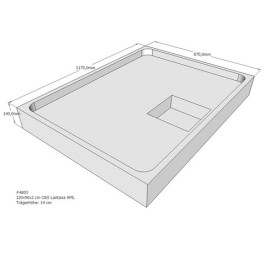 Belli Duschwannenträger für Lantana E 120x90 SD94100 für Rechteckdusche, 120x90x2cm, 14cm hoch