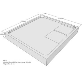 Belli Duschwannenträger für Flat E 100x90 SD94109