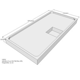 Belli Duschwannenträger für Flat E 160x80 SD94115 für Rechteckdusche, 160x80x1,5cm, 12cm hoch