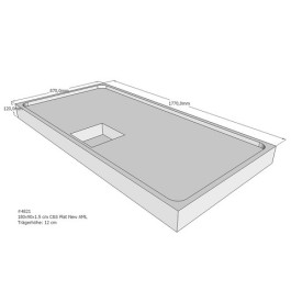 Belli Duschwannenträger für Flat E 180x90 SD94117 für Rechteckdusche, 180x90x1,5cm, 12cm hoch