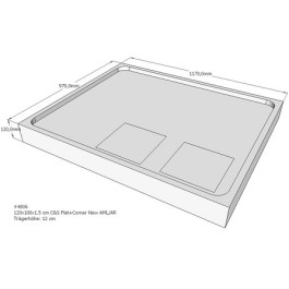 Belli Duschwannenträger für Flat E 120x100 SD94131