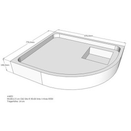 Belli Duschwannenträger für Sito R 80x90 links SD94147