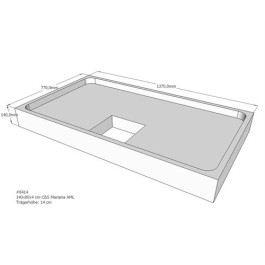 Belli Duschwannenträger für Mariana E 140x80cm SD94187