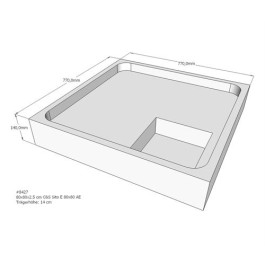 Belli Duschwannenträger für Sito E 80x80 SD94209