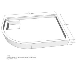 Belli Duschwannenträger für Sito R 120x80 rechts SD94220