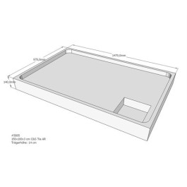 Belli Duschwannenträger für Tia E 150x100 SD94241
