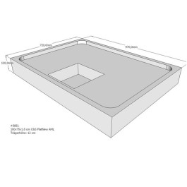 Belli Duschwannenträger für Flat New E 100x75 SD94247 für Rechteckdusche, 100x75x1,8cm, 12cm hoch