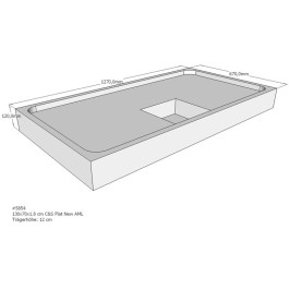 Belli Duschwannenträger für Flat New E 130x70 SD94250 für Rechteckdusche, 130x70x1,8cm, 12cm hoch