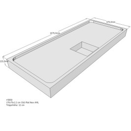 Belli Duschwannenträger für Flat New E 170x70 SD94254 für Rechteckdusche, 170x70x2,2cm, 12cm hoch