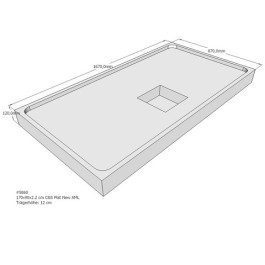 Belli Duschwannenträger für Flat E 170x90 SD94256 für Rechteckdusche, 170x90x2,2cm, 12cm hoch