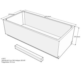 Belli Badewannenträger für Antigua 190 x 90cm SW84187