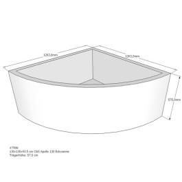 Belli Badewannenträger für Apollo 130cm SW84214