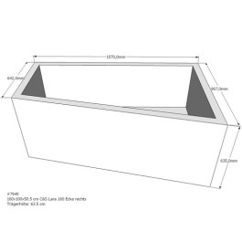 Belli Badewannenträger für Lara 160 rechts SW 84217