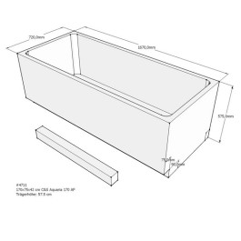 Belli Badewannenträger für Aquaria 170cm SW84227