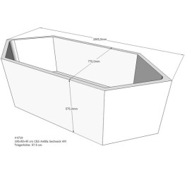 Belli Badewannenträger für Antilla SW84234