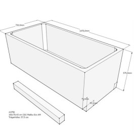 Belli Badewannenträger für Malibu Eco 150x75 SW84258