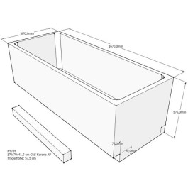 Belli Badewannenträger für Korana 170x70cm SW84266