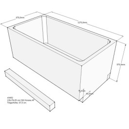 Belli Badewannenträger für Korana 130x70cm SW84285
