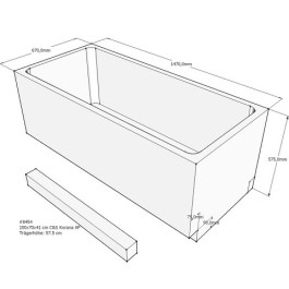 Belli Badewannenträger für Korana 150x70cm SW84287