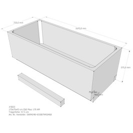 Belli Badewannenträger für Maui 170 SW94248