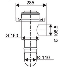 Bosch konzentrisches Kesselanschlussstück Abgaszubehör FC-CA110 7736603383
