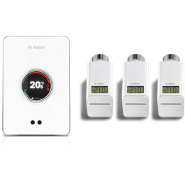Bosch EasyControl Funk smarter W-LAN Regler weiß Set mit 3 Funk-Thermostaten, weiß 7736701393