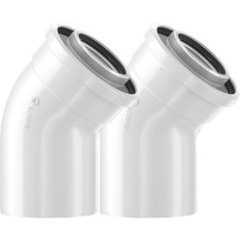 Bosch 2 Bogen 45 Grad, d: 60/100, Ausgleich 100mm Abgaszubehör FC-CE60-45 7738112298