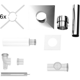 Bosch Grundbausatz B53, Edelstahl, d: 80mm Abgaszubehör FC-Set80-B53 (hinten) 7738112751