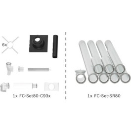 Bosch Abgas-Paket Schacht starr, 80/125, 10m, raumluftunabhängig Abgas-Standardpaket BOPA FC01 7739617749