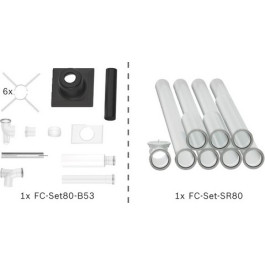 Bosch Abgas-Paket Schacht starr, 80, 10m, raumluftabhängig Abgas-Standardpaket BOPA FC02 7739617751