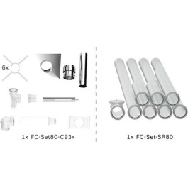 Bosch Abgas-Paket Schacht starr, 80/125, 10m, raumluftunabhängig Abgas-Standardpaket BOPA FC01 S 7739619179