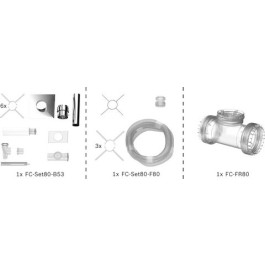 Bosch Abgas-Paket Schacht flexibel, 80, 15m, raumluftabhängig Abgas-Standardpaket BOPA FC16 S 7739619186