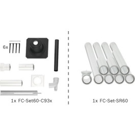 Bosch Abgas-Paket Schacht starr, 60/100, 10m, raumluftunabhängig Abgas-Standardpaekt BOPA FC41 7739619189