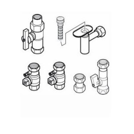 Buderus Anschluss-Set 2, AS2-AP, Aufputz, bestehend aus GA-BS, U-TA11, HA, U-BA 7095846