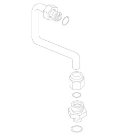 Buderus Verbindungsrohr Armat/br für GB112, für Gaszufuhr GB112W/WT 7100833