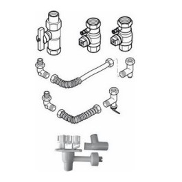 Buderus AS8-AP Anschluss-Set 8, Aufputz GA-BS, Siphon, HA,N-Flex, Speicher seitlich 7736613436