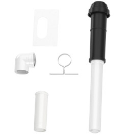 Buderus Grundbausatz DO, d:80/125 schwarz für Wärmeerzeuger mit Kesselanschlussstück nach hinten 7738112762